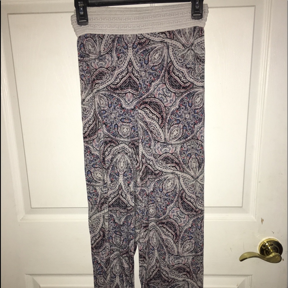Purple Paisley Palazzo Pants